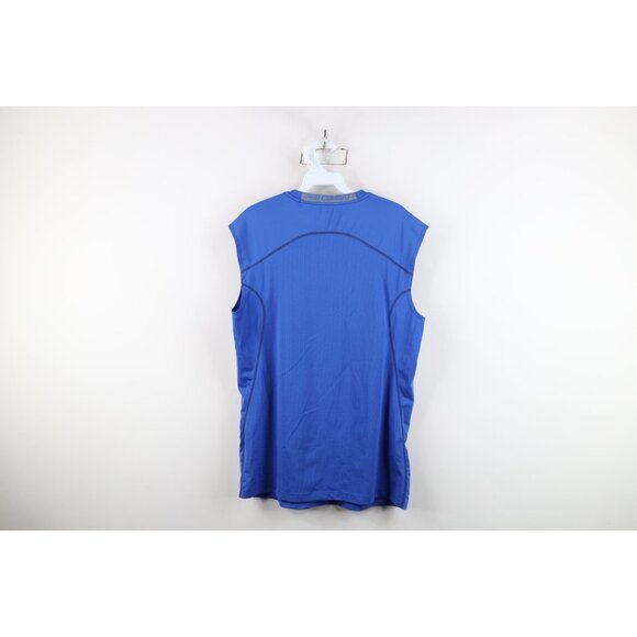 Nike Pro Combat Mens Large Compression Training Sleeveless Muscle T-Shirt Blue - Picture 12 of 14